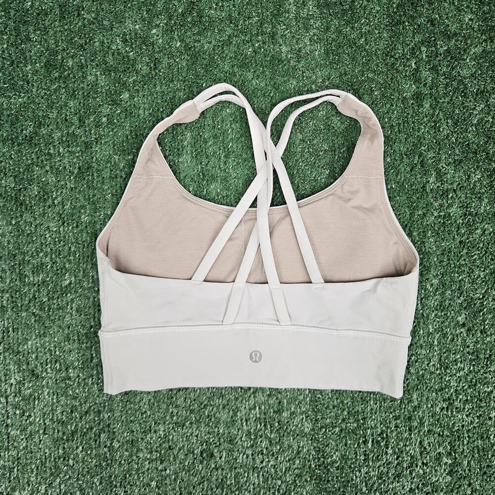 Lululemon White Energy Sports Bra High Neck Support Women’s Size 6 - Picture 2 of 7